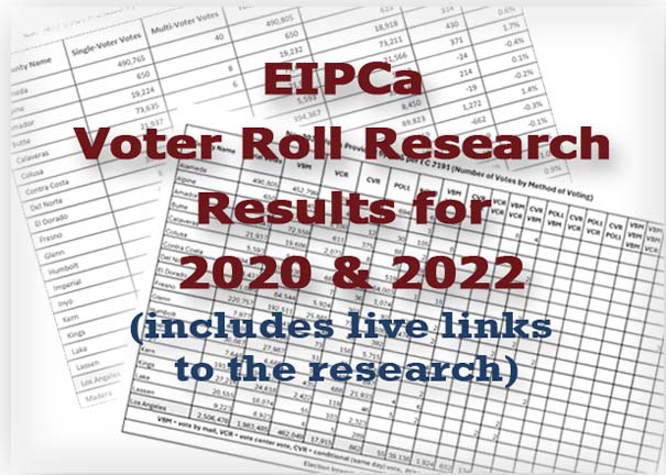 EIPCa Voter Roll Research Results for 2020 and 2022